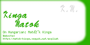 kinga matok business card